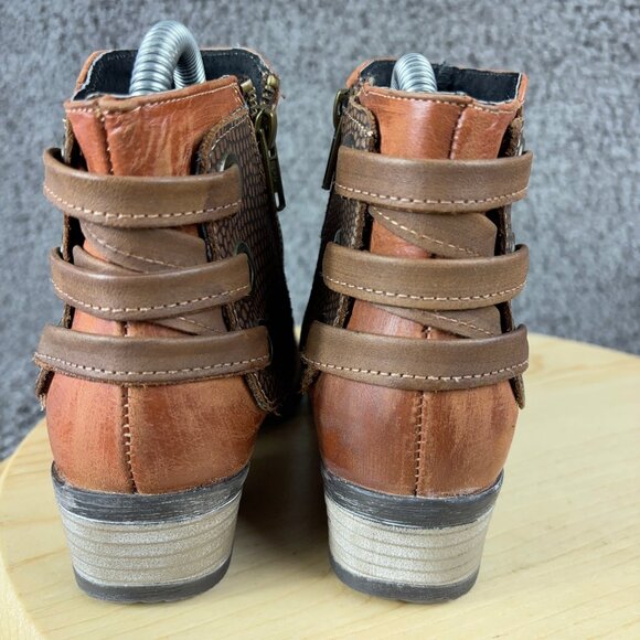 Sterling River Boots Women Size 5 Leather Distressed Ankle Bootie Made in Mexico - Picture 4 of 9